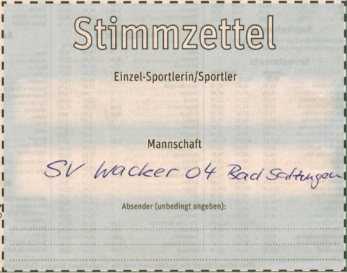 +++ Eure Stimme für Wacker 04 +++