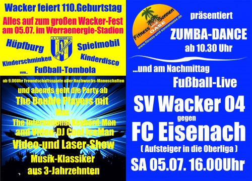 +++ Wacker feiert 110. +++