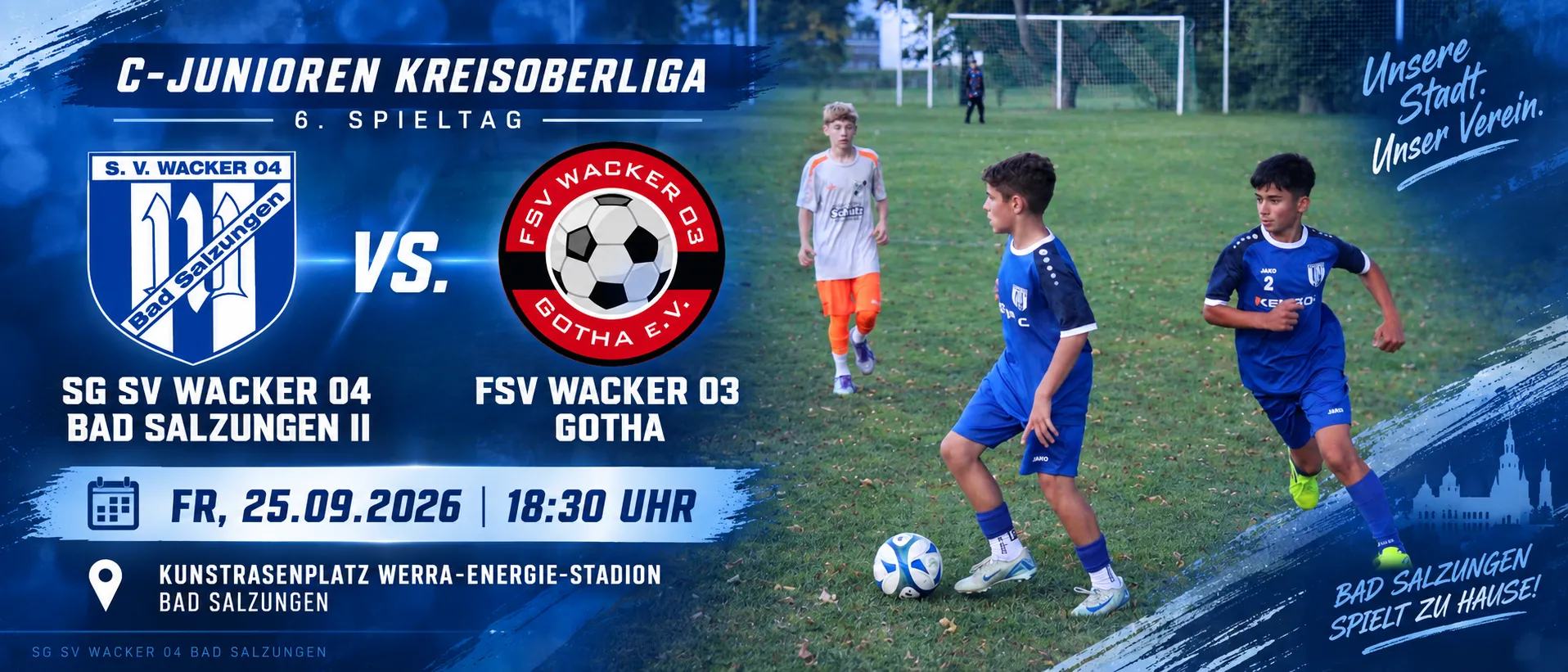 (C2) Liga unter Flutlicht – C2 empfängt ungeschlagenes Wacker Gotha 💙🤍